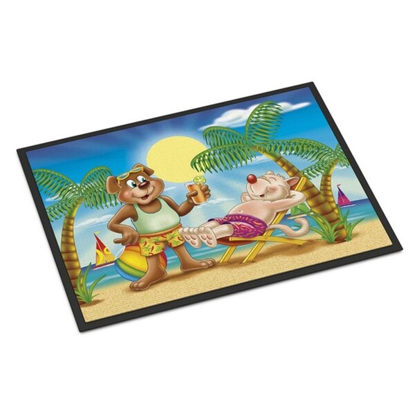 Carolines Treasures Bears Relaxing at the Beach Indoor or Outdoor Mat, 24 x 36 in. APH3817JMAT - main